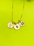 Gold or Silver Baseball Necklace Personalized Customized Monogram Made to Order Jewelry, D379