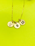 Gold or Silver Baseball Necklace Personalized Customized Monogram Made to Order Jewelry, D379