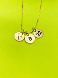 Gold or Silver Baseball Necklace Personalized Customized Monogram Made to Order Jewelry, D379