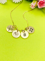 Gold or Silver Baseball Necklace Personalized Customized Monogram Made to Order Jewelry, D381