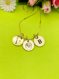 Gold or Silver Baseball Necklace Personalized Customized Monogram Made to Order Jewelry, D382