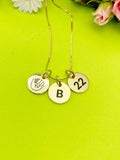 Gold or Silver Baseball Mitten Necklace Personalized Customized Monogram Made to Order Jewelry, D383