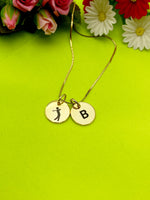 Gold or Silver Golf Player Necklace Personalized Customized Monogram Made to Order Jewelry, D457