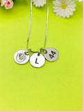 Silver or Gold Baseball Mitten Necklace Personalized Customized Monogram Made to Order Jewelry, D387