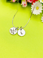 Silver or Gold Golf Necklace Personalized Customized Monogram Made to Order Jewelry, D388