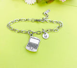 Silver Computer Laptop Bracelet Personalized Customized Monogram Made to Order Jewelry, N1910A