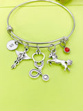 Silver Veterinarian Bracelet Personalized Customized Monogram Made to Order Jewelry, N2622