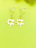 Gold Puzzle Earrings Personalized Customized Jewelry, N3348