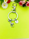 Giraffe Keychain Personalized Customized Monogram Made to Order Jewelry, N2670B
