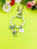 Giraffe Keychain Personalized Customized Monogram Made to Order Jewelry, N2670B