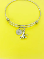 Silver Monkey Charm Bracelet Personalized Customized Monogram Made to Order Jewelry, N1456