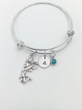 Silver Cheerleader Bracelet Personalized Customized Monogram Made to Order Jewelr, N2247