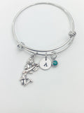 Silver Cheerleader Bracelet Personalized Customized Monogram Made to Order Jewelr, N2247