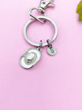 Silver Cowboy Hat Charm Keychain Gifts Personalized Customized Monogram Made to Order Jewelry, N5408A