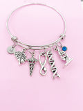 Silver Neurologist Charm Bracelet Gifts Personalized Customized Monogram Made to Order Jewelry, N5430