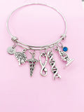 Silver Neurologist Charm Bracelet Gifts Personalized Customized Monogram Made to Order Jewelry, N5430