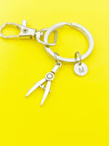 Silver Architect Drafting Compass Charm Keychain Gifts Personalized Customized Monogram Made to Order Jewelry, N5433A