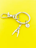 Silver Architect Drafting Compass Charm Keychain Gifts Personalized Customized Monogram Made to Order Jewelry, N5433A