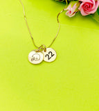 Football Fan Necklace, Gold or Silver Option Personalized Customized Monogram Made to Order Jewelry, D372