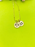 Soccer Fan Necklace, Gold or Silver Option Personalized Customized Monogram Made to Order Jewelry, D375