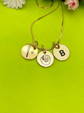 Gold or Silver Baseball Necklace Personalized Customized Monogram Made to Order Jewelry, D382