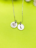 Silver or Gold Baseball Mitten Necklace Personalized Customized Monogram Made to Order Jewelry, D386