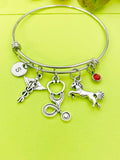 Silver Veterinarian Bracelet Personalized Customized Monogram Made to Order Jewelry, N2622
