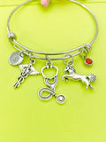 Silver Veterinarian Bracelet Personalized Customized Monogram Made to Order Jewelry, N2622