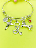 Silver Veterinarian Bracelet Personalized Customized Monogram Made to Order Jewelry, N2622