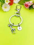 Giraffe Keychain Personalized Customized Monogram Made to Order Jewelry, N2670B