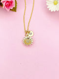 Gold Daisy Charm Necklace, Personalized Gifts, N1965