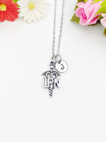 Silver Licensed Practical Nurse LPN Charm Necklace Personalized Customized Monogram Made to Order Jewelry, N1876B