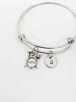 Silver Drum Set Bracelet Personalized Customized Monogram Made to Order Jewelry, N4787A