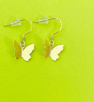Gold Butterfly Charm Earrings Personalized Customized Made to Order Jewelry, N2710G