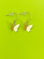 Gold Butterfly Charm Earrings Personalized Customized Made to Order Jewelry, N2710G