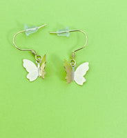 Gold Butterfly Charm Earrings Personalized Customized Made to Order Jewelry, N2710G