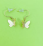 Gold Butterfly Charm Earrings Personalized Customized Made to Order Jewelry, N2710G