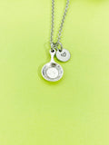 Silver Frying Pan Charm Necklace Personalized Customized Monogram Made to Order Jewelry, N5441