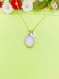 Gold Natural Quartz Charm Necklace, N5363