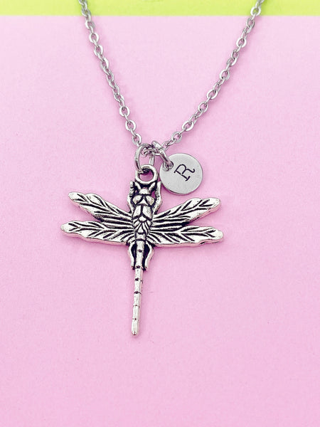 Silver Dragonfly Charm Necklace, DN56
