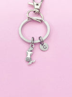 Silver Mermaid Charm Keychain Gifts Personalized Customized Monogram Made to Order Jewelry, N1590A