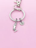 Silver Mermaid Charm Keychain Gifts Personalized Customized Monogram Made to Order Jewelry, N1590A