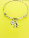 Silver Monkey Charm Bracelet Personalized Customized Monogram Made to Order Jewelry, N1456