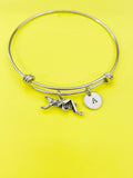 Silver Grasshopper Charm Bracelet Gifts Ideas Personalized Customized Monogram Made to Order Jewelry, AN309