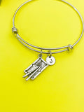 Silver Billiards Pool Table Snooker Charm Bracelet Gifts Ideas Personalized Customized Monogram Made to Order Jewelry, N5456