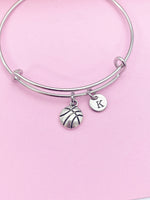 Silver Basketball Sport Charm Bracelet Gifts Ideas Personalized Customized Monogram Made to Order Jewelry, AN881