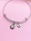 Silver Basketball Sport Charm Bracelet Gifts Ideas Personalized Customized Monogram Made to Order Jewelry, AN881