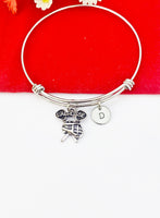 Silver Lacrosse Charm Bracelet Gift Ideas Personalized Customized Monogram Made to Order Jewelry, N312A