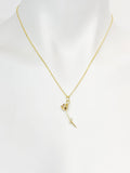 Gold Tulip Charm Necklace Personalized Customized Monogram Made to Order Jewelry, N2189E