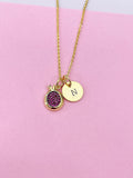 Pomegranate Charm Gold Necklace, N3799N